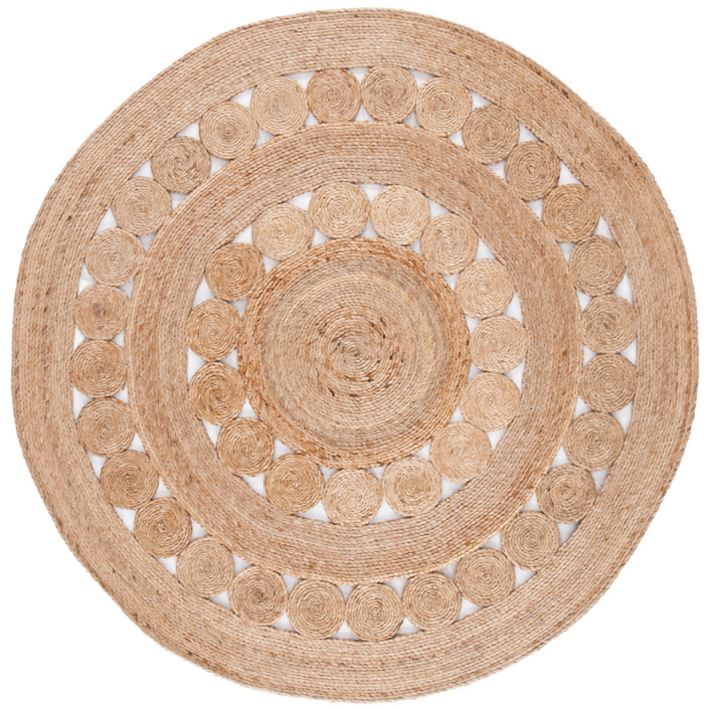 Natural Concentric Circles Jute Rug | Pottery Barn Teen