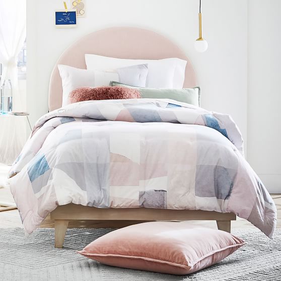 west elm x pbdorm Washed Cotton Velvet Euro Pillow Cover Pottery Barn