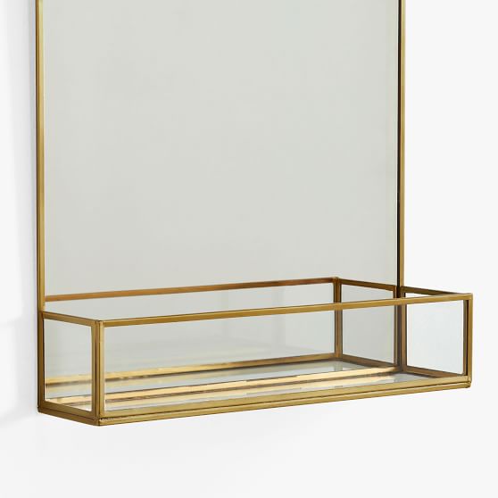 Hanging Mirror with Ledge Pottery Barn Teen