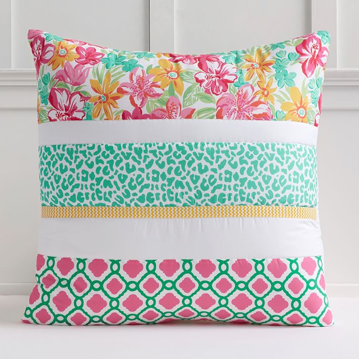 Paradise Patchwork Euro Pillow Sham Sale Pottery Barn Teen