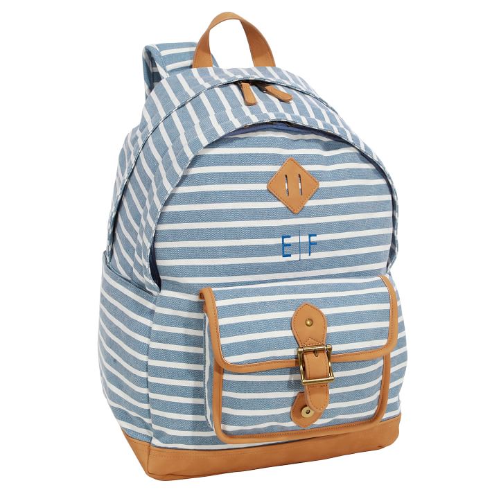 Northfield Light Blue Stripe Recycled Backpacks 