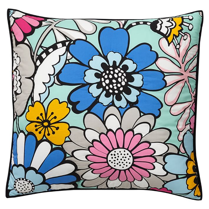 Color Me Floral Euro Pillow Sham Sale Pottery Barn Teen