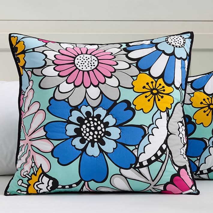 Color Me Floral Euro Pillow Sham Sale Pottery Barn Teen