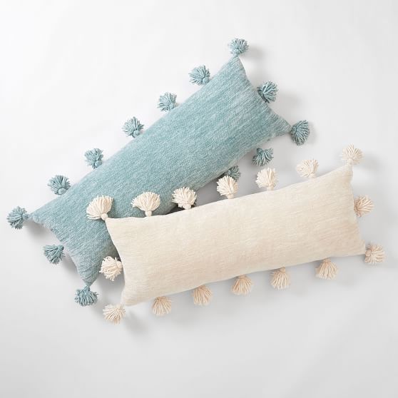 Chenille Chunky Tassel Body Pillow Pottery Barn Teen