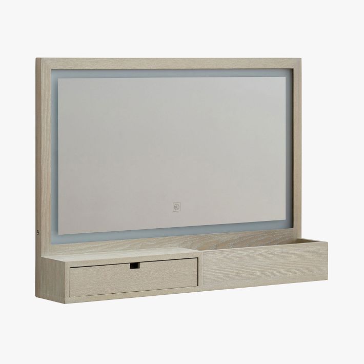 GetReady Wood Vanity Mirror with Storage Pottery Barn Teen