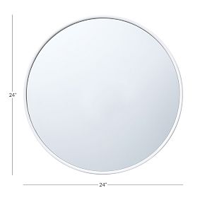 No Nails Round Metal Framed Mirror | Pottery Barn Teen