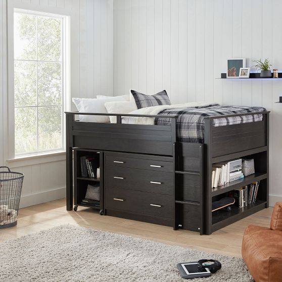 Sleep & Study® Low Loft Bed Pottery Barn Teen