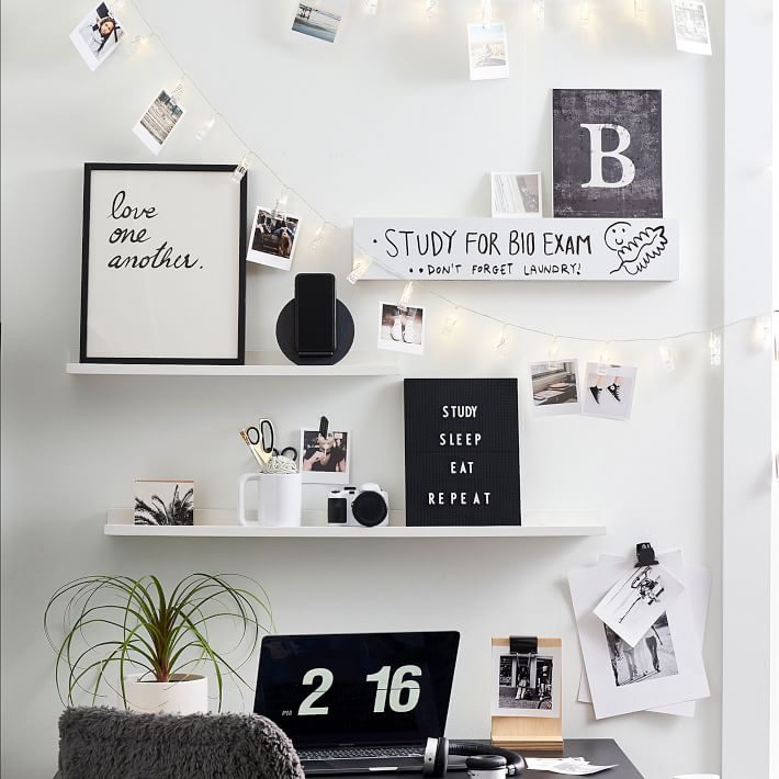 No Nails Whiteboard Photo Rail Pottery Barn Teen