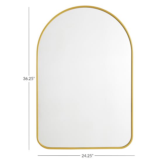 Tuscan Gold Metal Framed Arch Mirror | Pottery Barn Teen