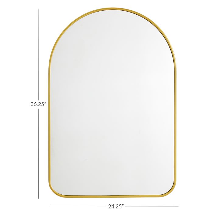 Tuscan Gold Metal Framed Arch Mirror | Pottery Barn Teen