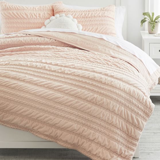 Ruched Velour Quilt Pottery Barn Teen