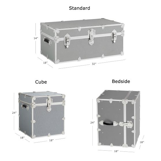 Canvas Black Trim Dorm Trunks Pottery Barn Teen