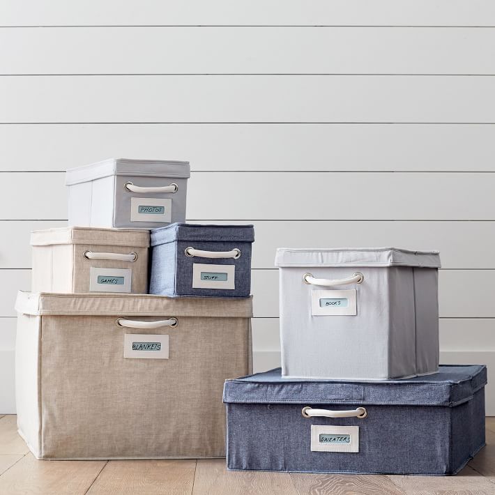 Solid Canvas Bins Dorm Storage Pottery Barn Teen