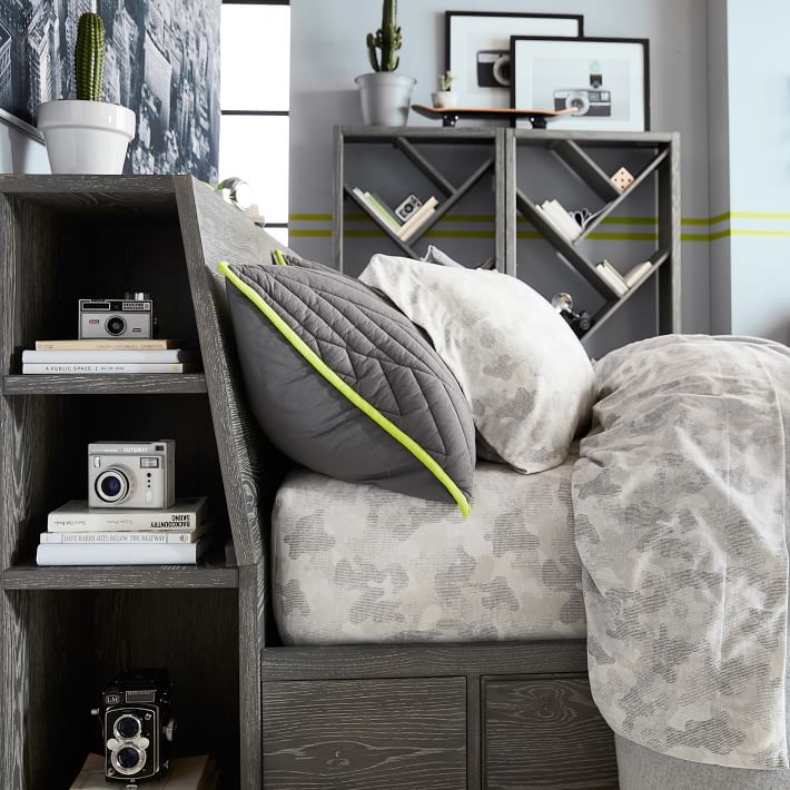 Essential Camo Print Jersey Boy's Sheet Set Pottery Barn Teen