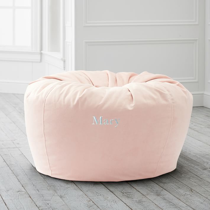 Everyday Velvet Bean Bag Chair Pottery Barn Teen