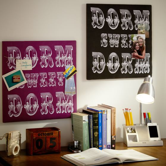 Dorm Sweet Dorm No Nails Pinboard Wall Organizers Pottery Barn Teen