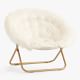 Himalayan Ivory Faux Fur Hang A Round Chair Pottery Barn Teen