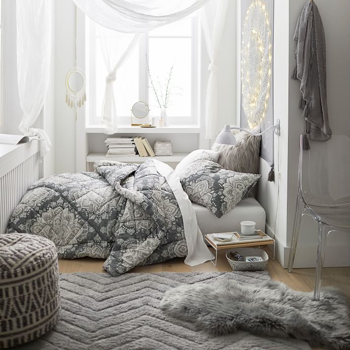 Gray Chevron Plush Performance Rug Teen Rug Pottery Barn Teen