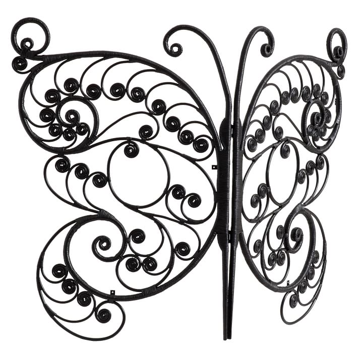 Anna Sui Oversized Butterfly Wall Decor, Black Wall Decor Pottery Barn Teen