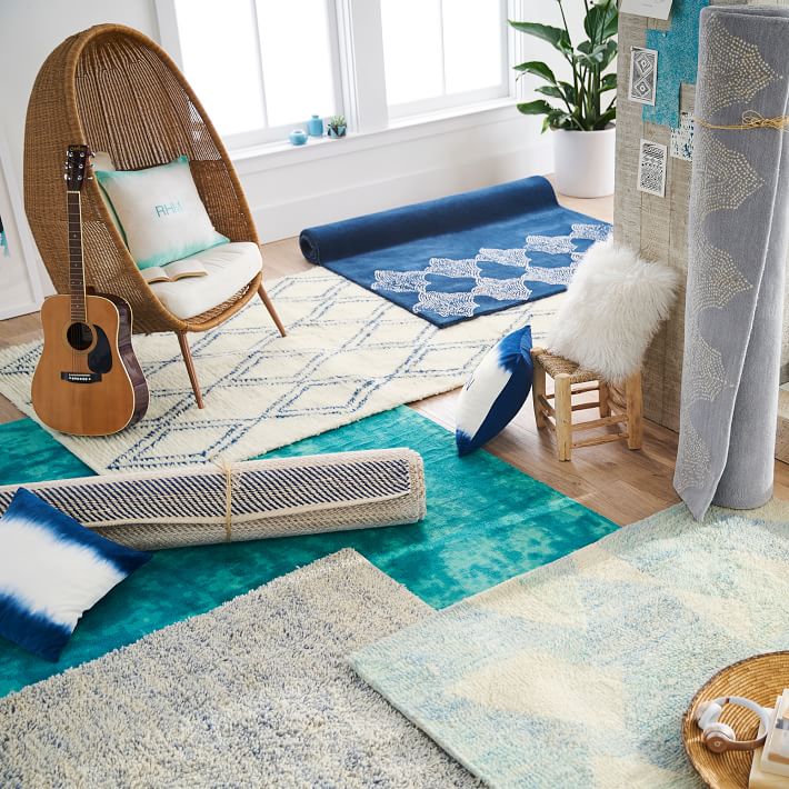 Spray Dye Shag Rug Teen Rug Pottery Barn Teen