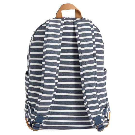Navy Stripe Teen Backpack Pottery Barn Teen