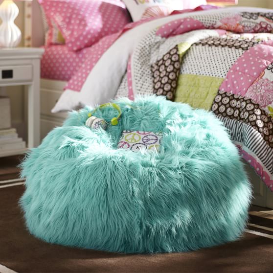 Himalayan FauxFur Deep Pool Bean Bag Chair Pottery Barn Teen