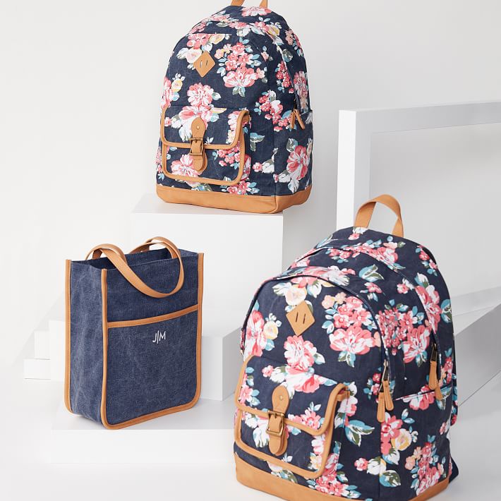 Navy Bloom Burst Teen Backpack Pottery Barn Teen