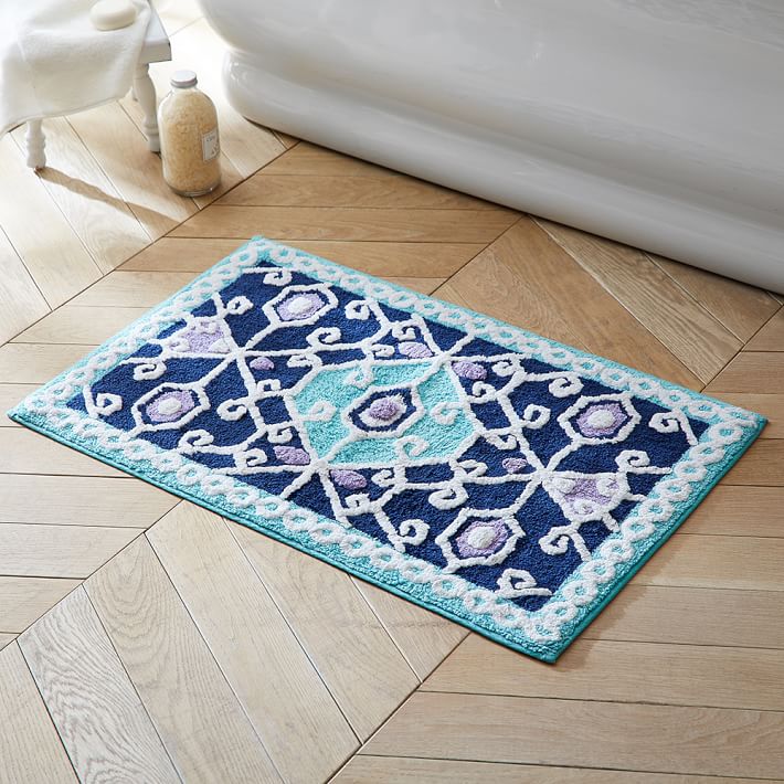 Bohemian Kilim Bath Mat Pottery Barn Teen