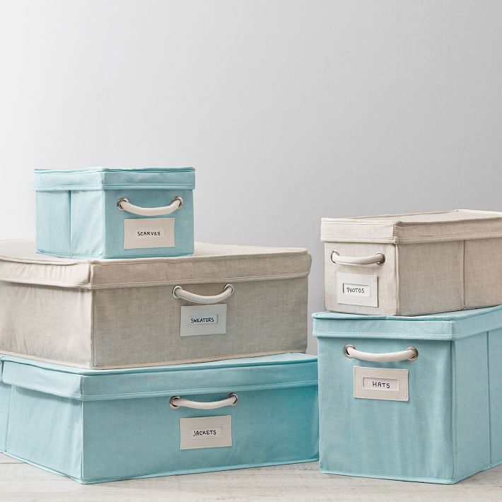 Solid Canvas Bins Dorm Storage Pottery Barn Teen
