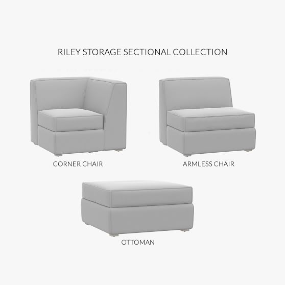 Build Your Own Riley Storage Sectional Pottery Barn Teen