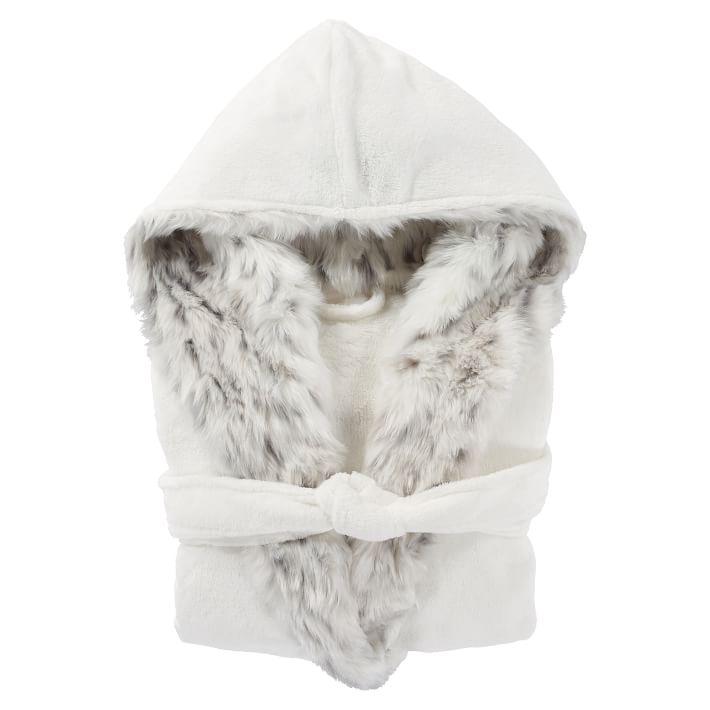 Faux-Fur Hooded Teen Robe | Pottery Barn Teen