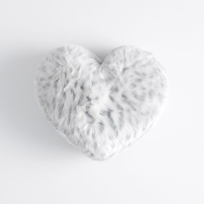 Faux Fur Heart Pillow | Pottery Barn Teen