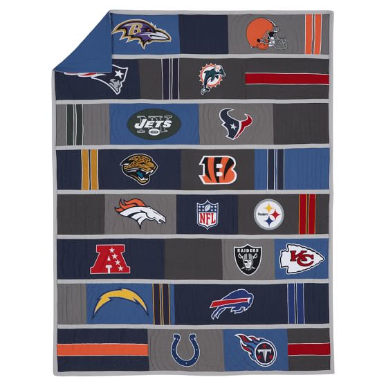 2012 NFL AFC Boy's Quilt + Sham Pottery Barn Teen