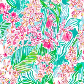 Lilly Pulitzer Orchid Border Girls Duvet Cover | Pottery Barn Teen