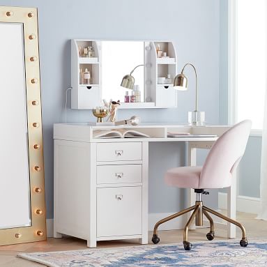 Open Box: Marquee Makeup Organizer Mirror | Pottery Barn Teen