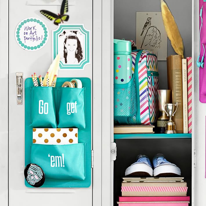 Locker Essentials Pocket - Go Get 'Em | Locker Decoration | Pottery ...