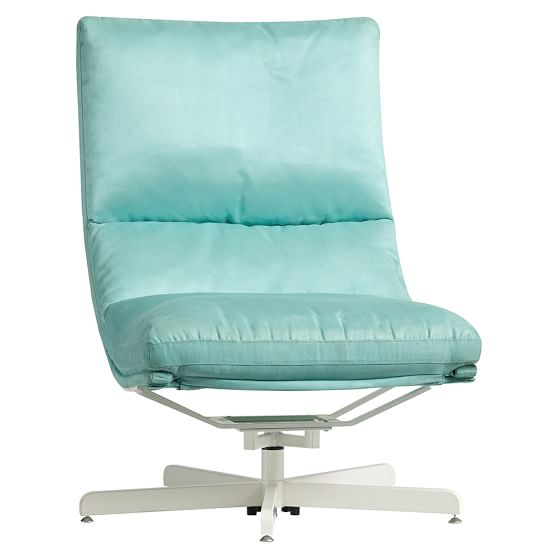 Suede Maverick Swivel Lounge Chair Pottery Barn Teen