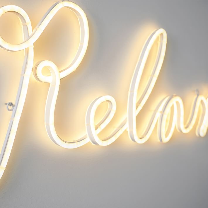 The Emily & Meritt Relax Neon Light | Pottery Barn Teen