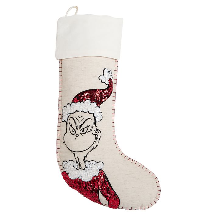 Grinch™ Sequin Christmas Stocking | Pottery Barn Teen