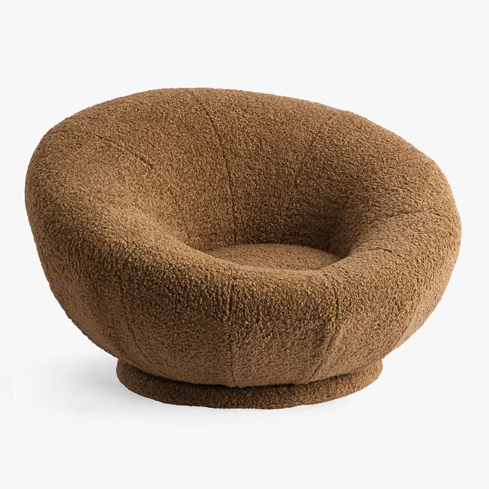 Teddy Bear FauxFur Groovy Swivel Chair Pottery Barn Teen