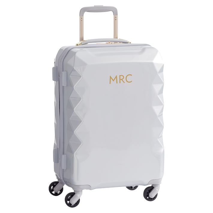 Luxe HardSided Silver Carryon Spinner Teen Luggage Pottery Barn Teen