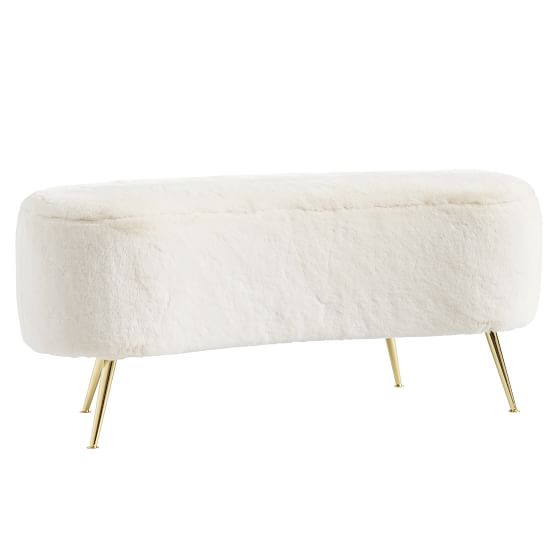 Polar Bear FauxFur Bean Bench Lounge Chair Pottery Barn Teen