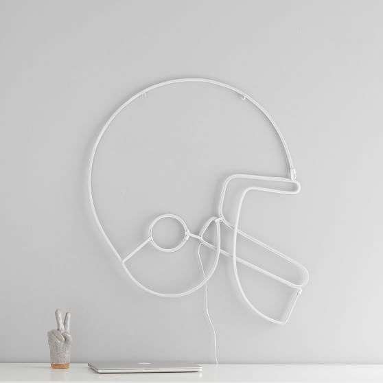 Neon Football Helmet Wall Light Pottery Barn Teen