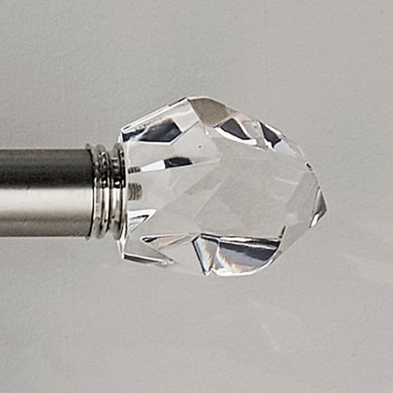 Faceted Lucite Finial + Hardware Set Window Hardware Pottery Barn Teen