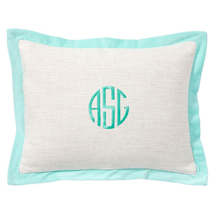 Velvet Border Monogram Pillow Covers Teen Throw Pillows Pottery