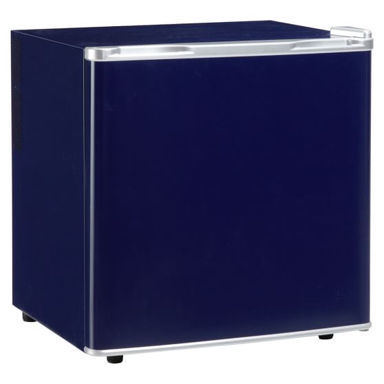 navy blue mini fridge