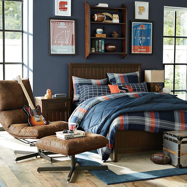 Trailblazer Maverick Swivel Lounge Chair & Ottoman Pottery Barn Teen