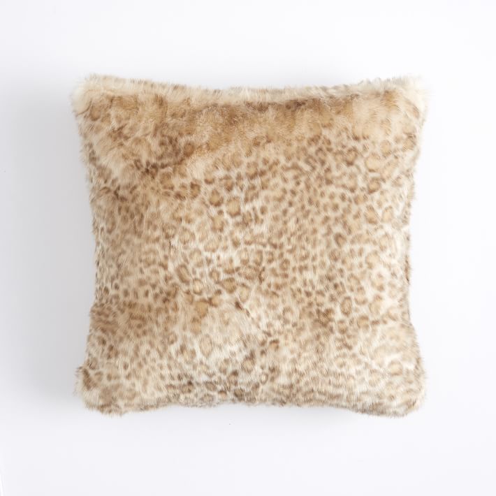 Baby Leopard FauxFur Pillow Cover Teen Throw Pillows Pottery Barn Teen