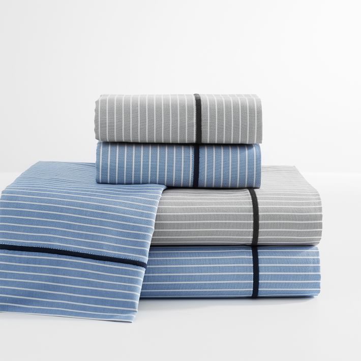 Oxford Stripe Boy's Sheet Set Pottery Barn Teen