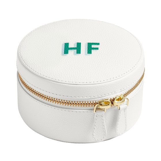 Elliot Leather Round Travel Jewelry Case Pottery Barn Teen